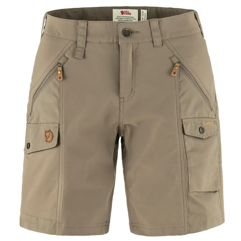 Fjallraven Nikka Shorts Curved Womens in Suede Brown